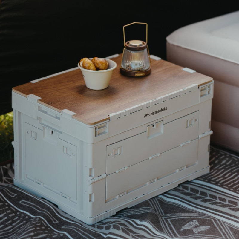 Складаний контейнер Naturehike CNK2450XB020, 52 л, бежево-сірий