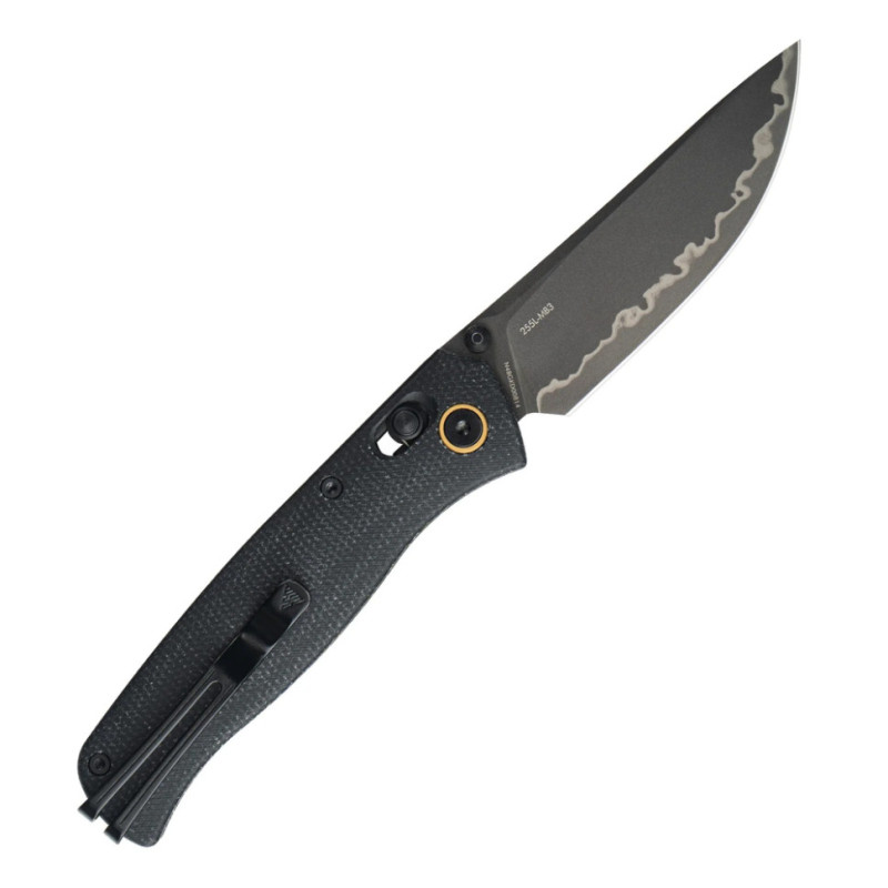 Ніж складаний туристичний SRM Medal (8,2 см) 140Cr / Micarta, чорний