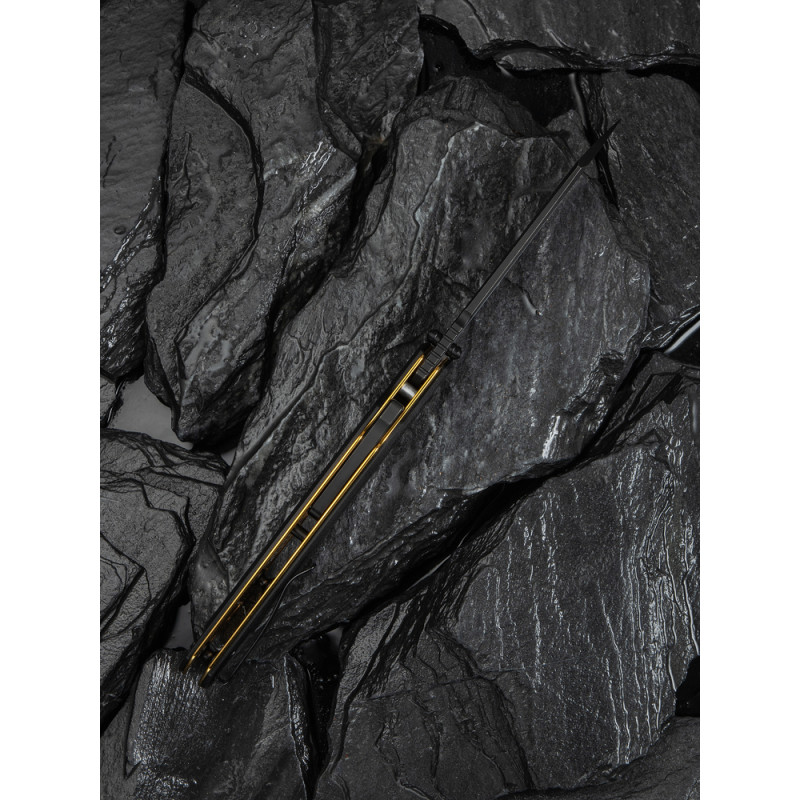 Ніж складаний тактичний Civivi Buster FG, (10.7 см) Nitro-V / G10 чорно-золотий