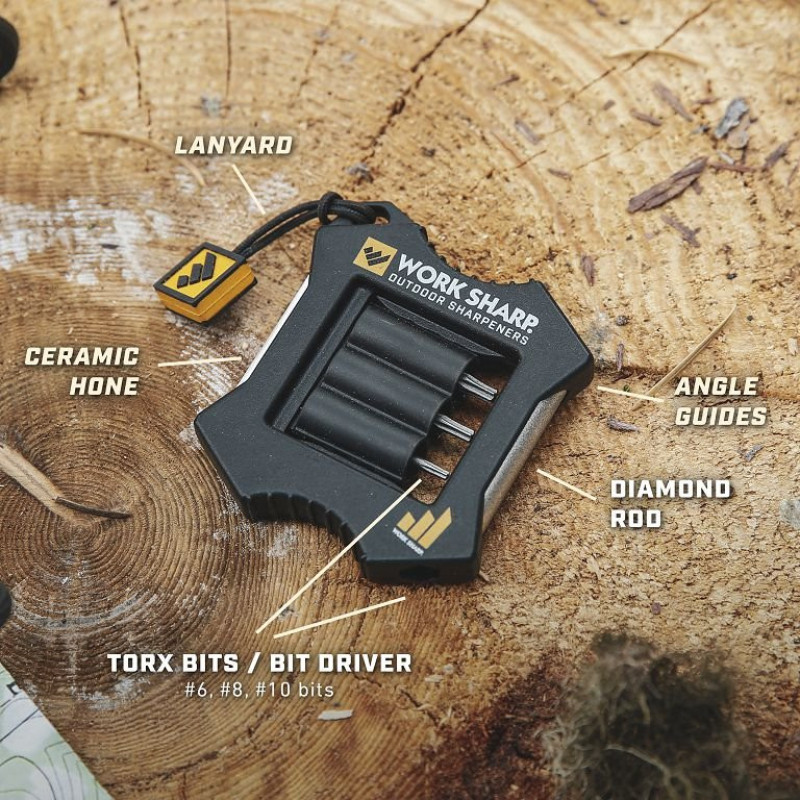 Акційний набір Work Sharp Точилка механічна The Precision Adjust Knife Sharpener WSBCHPAJ-I + Точилка механічна Micro WSEDCMCR