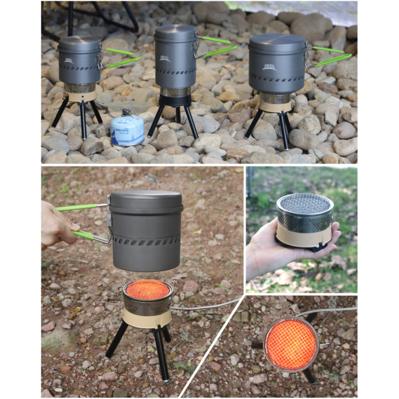 Набір туристичного посуду (каструля + сковорідка) BRS-TS19B, 1,7л, алюміній