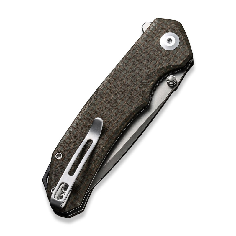 Ніж складаний туристичний Civivi Brazen, (8.8 см) D2 / Micarta зелений