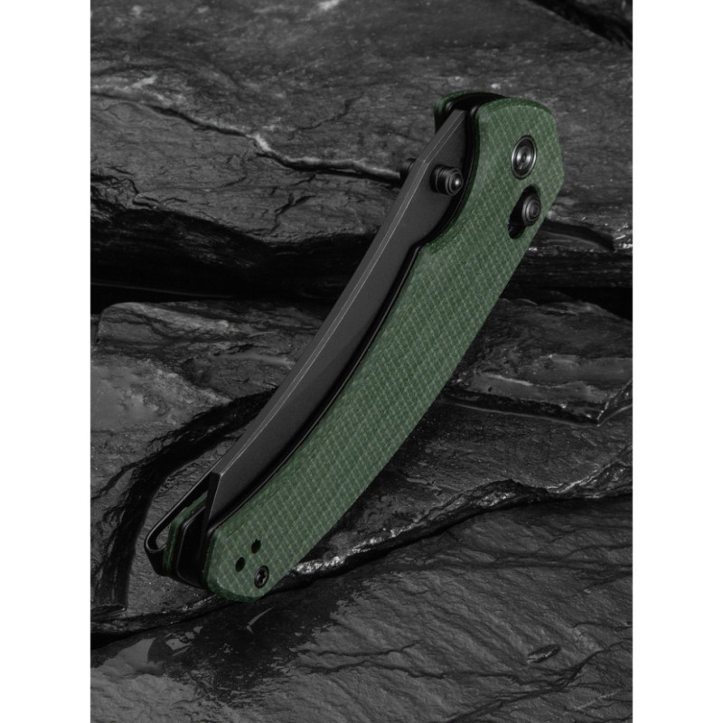 Ніж складаний туристичний Civivi Sixgill, (8.7 см) Nitro-V / Micarta темно-зелений