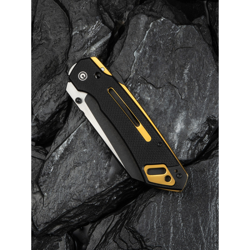 Ніж складаний тактичний Civivi Buster FG, (10.7 см) Nitro-V / G10 чорно-золотий