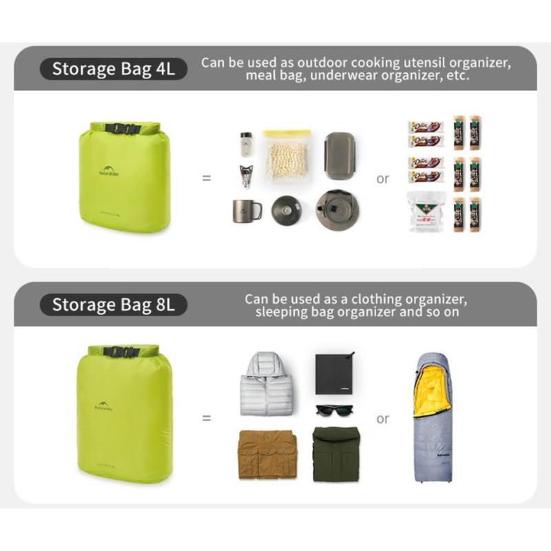 Гермомішок Naturehike CNK2550XB012, 4 л, білий