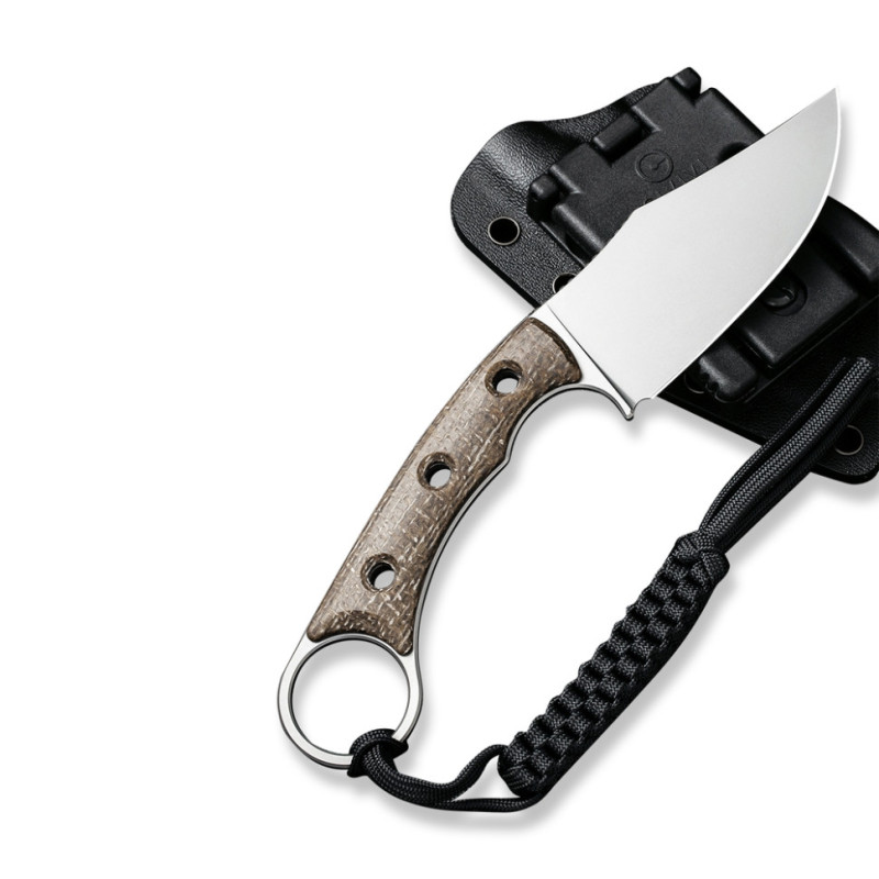 Ніж фіксований тактичний Civivi Midwatch, (8.6 см) N690 / Micarta коричневий