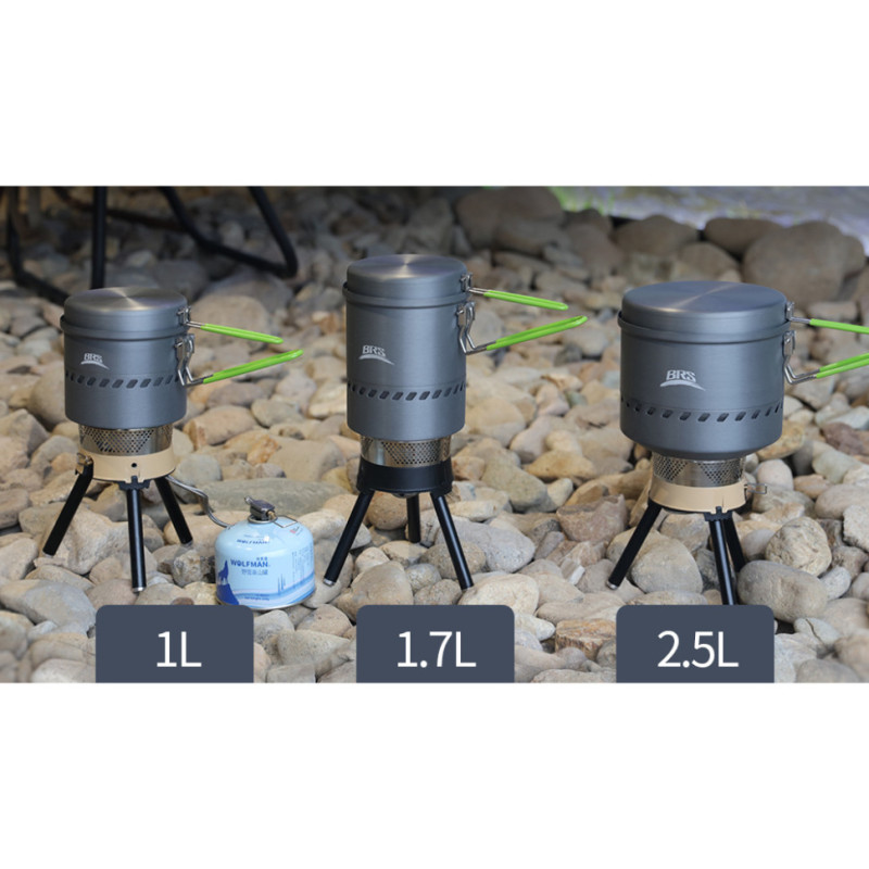 Набір туристичного посуду (каструля + сковорідка) BRS-TS19B, 1,7л, алюміній