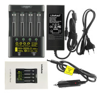 Універсальний інтелектуальний зарядний пристрій LiitoKala Lii-600 EU для акумуляторів + автомобільний кабель