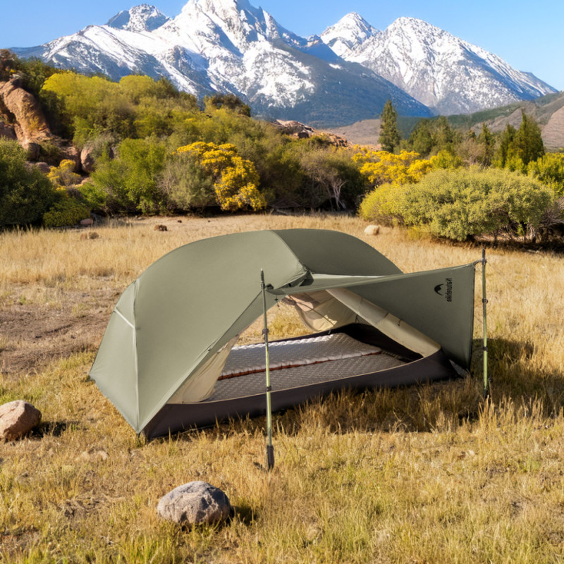 Намет надлегкий двомісний Naturehike Mongar Hiking Tent Pro CNK2550WS037, 20D, зелений