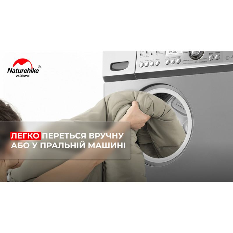 Спальний мішок з капюшоном із звичайним мішком для зберігання Naturehike M180 CNK2350WS023 лівий, світло-зелений