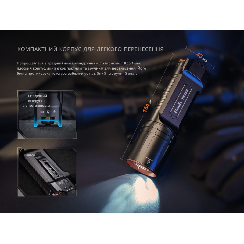Ліхтар тактичний з УФ світлом Fenix TK35R 5800 лм