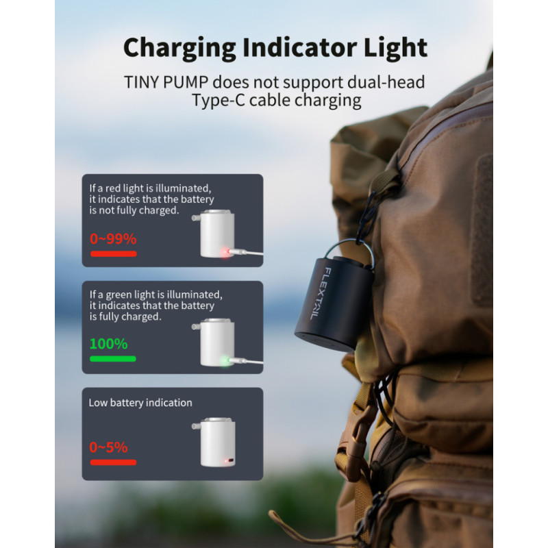 Насос кемпінговий Flextail Tiny Pump, чорний