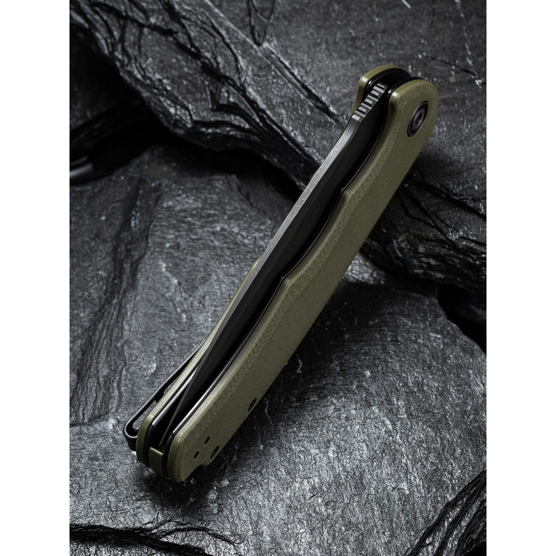 Ніж складаний туристичний Civivi Praxis, (9.5 см) 9Cr18MoV / G10 зелений