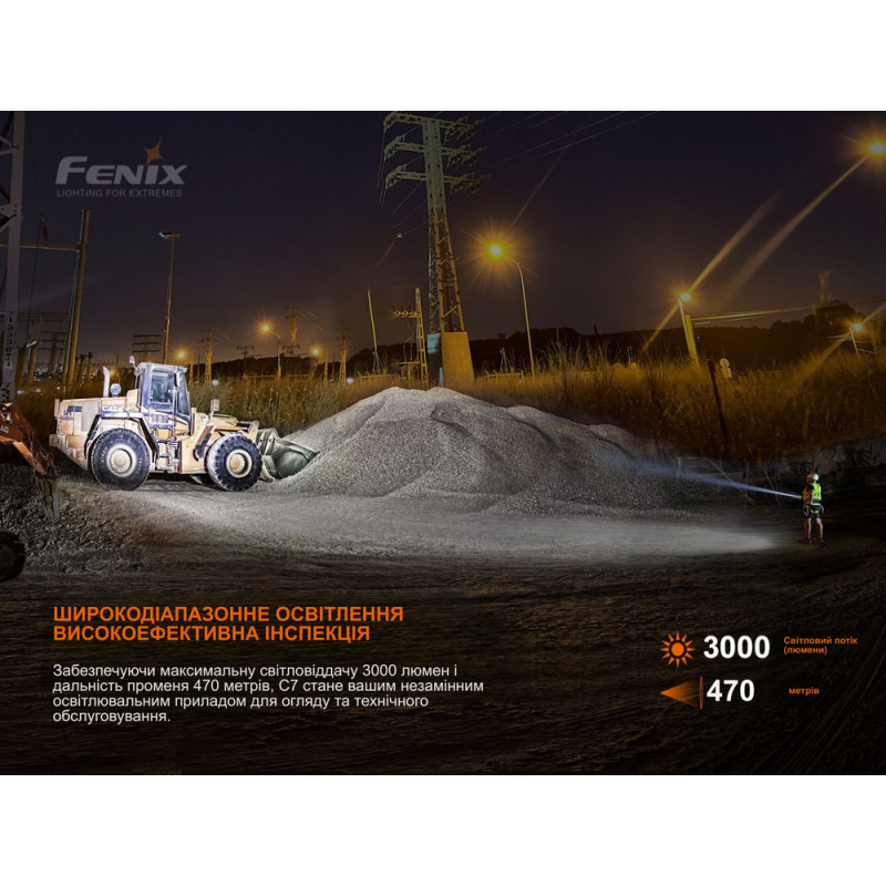 Ліхтар ручний Fenix C7 зелений | Лімітована серія