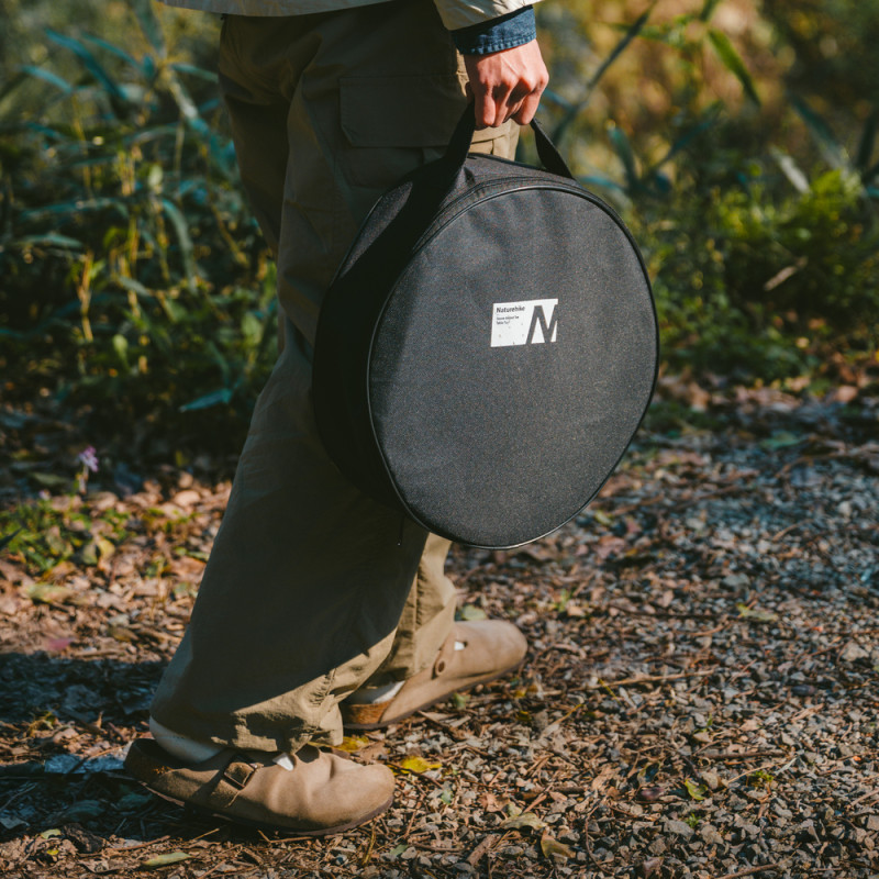 Настільна кругла піч із решіткою гриль Naturehike CNK2550CF010, 36*32.6*12 см, хромоване залізо