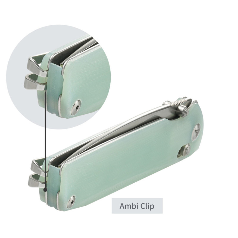 Ніж складаний SRM Terrier 258L-GC, напівпрозорий зелений