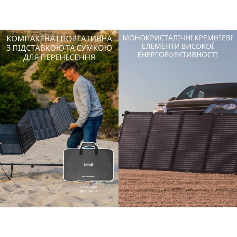 Портативна складана сонячна панель Litheli 200W
