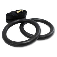 Кольца для кроссфита EasyFit, Диаметр 18 см, ABS-пластик, Чёрный