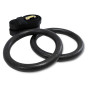 Кільця для кросфіта EasyFit, Діаметр 18 см, ABS-пластик, Чорний