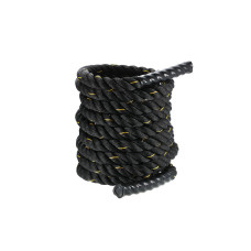 Канат для кроссфіта EasyFit Battle Rope, Довжина 15 м, Вага 13 кг, Поліпропілен (PP), Вініл, Чорний