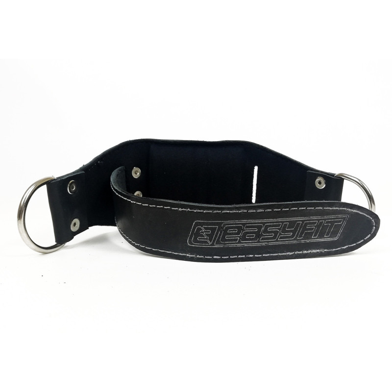 Манжета EasyFit F9 для тяги на тренажерах, Натуральная кожа, Регулируемый обхват 30-35 см, Ширина 10 см, Черный