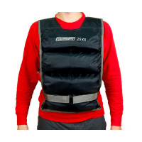 Жилет для утяжеления EasyFit, Вес 20 кг, Оксфорд, Песок, Черный