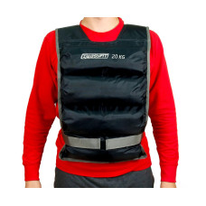 Жилет для обтяження EasyFit, Вага 20 кг, Оксфорд, Пісок, Чорний