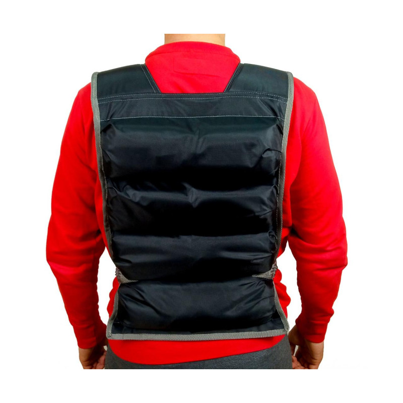 Жилет для обтяження EasyFit, Вага 20 кг, Оксфорд, Пісок, Чорний