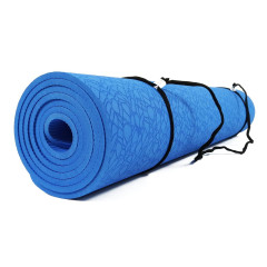 Коврик EasyFit Berynilla для пилатеса, фитнеса и йоги, 183x61 см, толщина 6 мм, TPE, синий