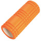 Масажний ролик (валик) EasyFit Grid Roller v.1.0, довжина 33 см, діаметр 14 см, помаранчевий, каркас із високоміцного пластику, піна EVA з масажною поверхнею 3D, для МФР, фітнесу, йоги та реабілітації