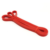 Резиновая петля (эспандер) EasyFit, сопротивление 2-15 кг, длина 208 см, ширина 1,3 см, толщина 4,5 мм, резина, красный, для фитнеса, йоги, растяжки и силовых тренировок