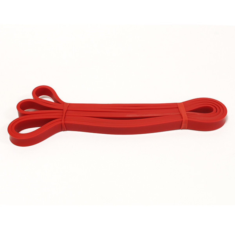 Резиновая петля (эспандер) EasyFit, сопротивление 2-15 кг, длина 208 см, ширина 1,3 см, толщина 4,5 мм, резина, красный, для фитнеса, йоги, растяжки и силовых тренировок