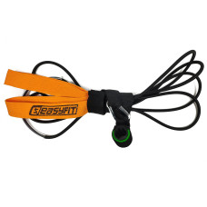 Резиновая петля-эспандер EasyFit, Сопротивление 4-20 кг, Длина 300 см, Латекс, Нейлон, Сталь, Пластик, Неопрен, Для лыжника, пловца, боксера, Оранжевый