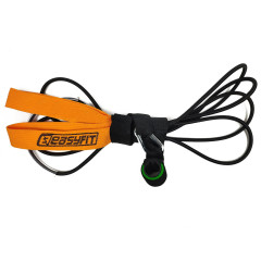 Резиновая петля-эспандер EasyFit, Сопротивление 4-20 кг, Длина 300 см, Латекс, Нейлон, Сталь, Пластик, Неопрен, Для лыжника, пловца, боксера, Оранжевый