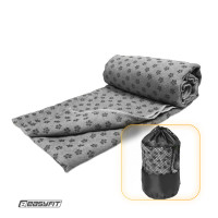 Рушник для йоги EasyFit Yoga Mat Towel з сумкою, Розмір 183х63 см, Мікрофібра, Сірий