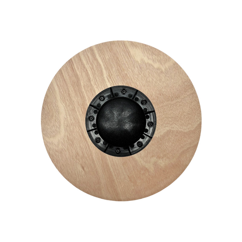 Баланс борд дерев'яний EasyFit (балансувальний диск-тренажер), Діаметр 39,5 см, Висота 5 см, Дерево, Чорно-бежевий