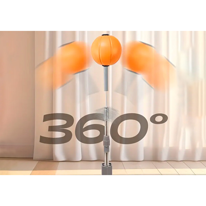 Боксерський набір EasyFit Pro BoxSet з рукавичками, Висота 130-150 см, Металева стійка, Пластик, Помаранчевий