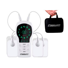 Миостимулятор EasyFit ActivePulse-2 для тела, 12 режимов, 30 уровней мощности, функция подогрева, зарядка Type-C, компактный размер14х6,9 см, белый, чехол в комплекте