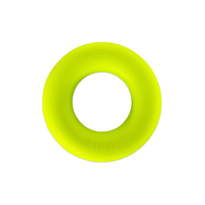 Эспандер кольцо кистевой EasyFit Ring, Диаметр 9 см, Сопротивление 18 кг, Силикон, Зеленый