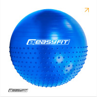 Фітбол EasyFit Hybrid (полумасажний), Діаметр 65 см, Максимальне навантаження 120 кг, Синій