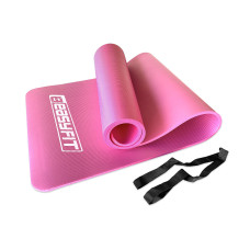 Коврик EasyFit для пилатеса и фитнеса, 180x60 см, толщина 10 мм, NBR, розовый
