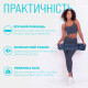 Двухслойный коврик EasyFit для пилатеса, фитнеса и йоги с чехлом, 183x61 см, толщина 6 мм, TPE/TC, ECO-Friendly, сине-голубой
