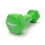 Гантель для фітнесу EasyFit з вініловим покриттям, Вага 1 кг, Сталь, Салатовий