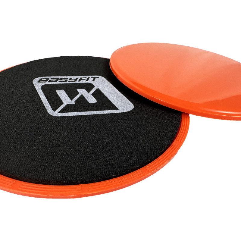 Диски для глайдингу EasyFit (пара), Діаметр 18 см, Максимальне навантаження 120 кг, Пластик, Помаранчевий
