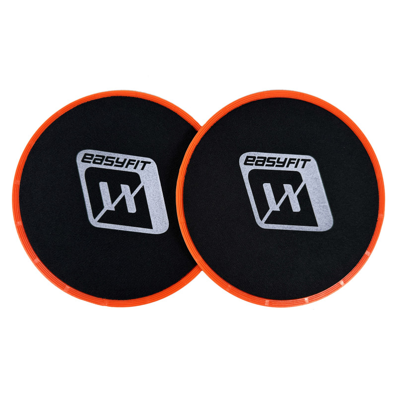 Диски для глайдингу EasyFit (пара), Діаметр 18 см, Максимальне навантаження 120 кг, Пластик, Помаранчевий