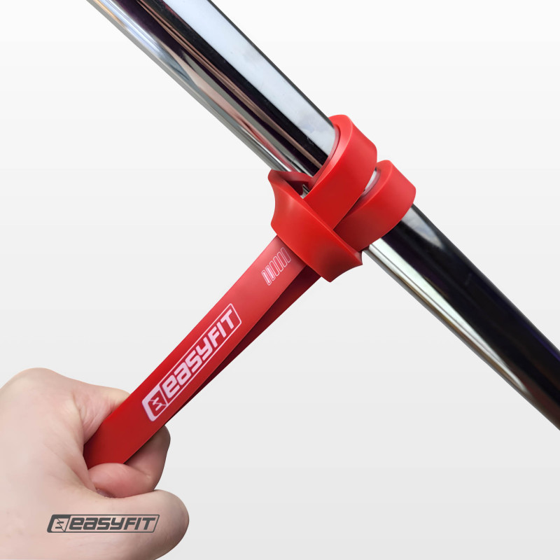 Резинка для підтягування та спорту EasyFit, Опір 2-15 кг, Латекс, Довжина 208 см, Ширина 13 мм, Товщина 4,5 мм, Червоний