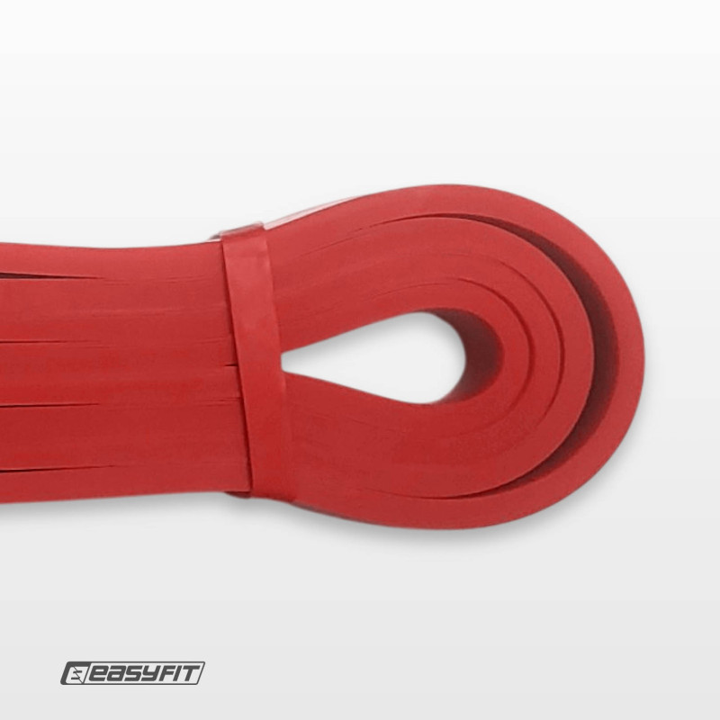 Резинка для підтягування та спорту EasyFit, Опір 2-15 кг, Латекс, Довжина 208 см, Ширина 13 мм, Товщина 4,5 мм, Червоний