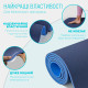 Двухслойный коврик EasyFit для пилатеса, фитнеса и йоги с чехлом, 183x61 см, толщина 6 мм, TPE/TC, ECO-Friendly, сине-голубой