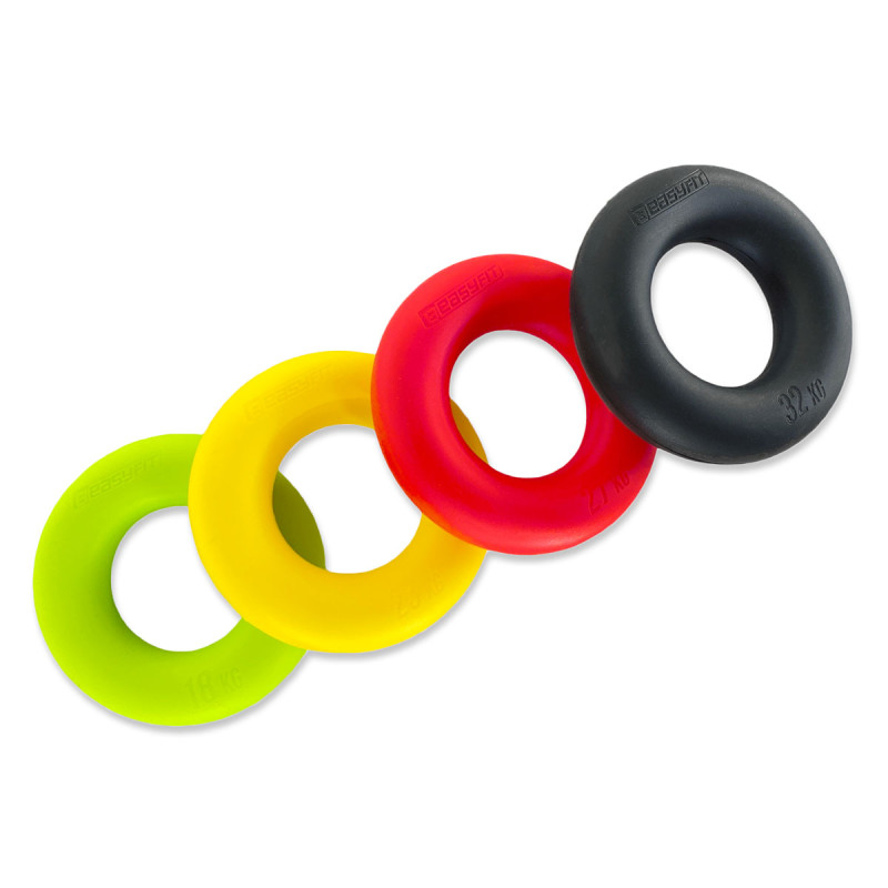 Эспандер кольцо кистевой EasyFit Ring, Диаметр 9 см, Сопротивление 18 кг, Силикон, Зеленый
