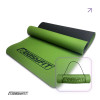 Двухслойный коврик EasyFit для пилатеса, фитнеса и йоги, 183x61 см, толщина 6 мм, TPE/TC, ECO-Friendly, зелено-черный